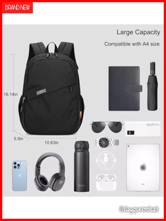 Waterproof Oxford Fabric Backpack Lightweight 7 Pockets A4 Capacity Casual main image 3